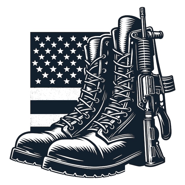 Combat Boots File Army Boots Vector Soldier Boots Svg Military Vector FilesAmerican Army Boot