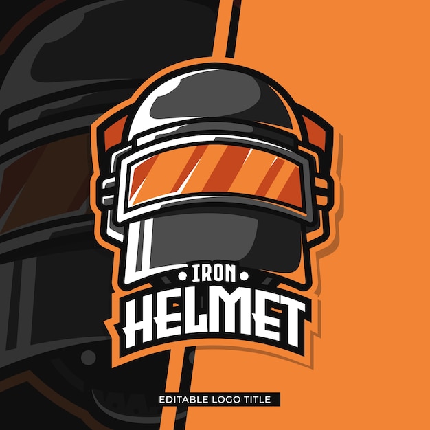 Combat helmet logo illustration