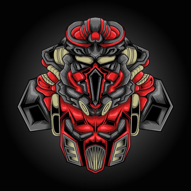 Logo esport dell'illustrazione del robot da combattimento