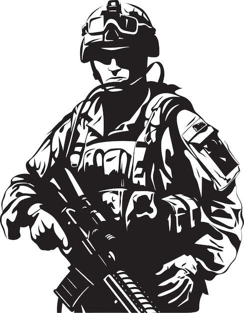 Vector combat sentinel vector armyman logo tactical guardian armed forces emblem