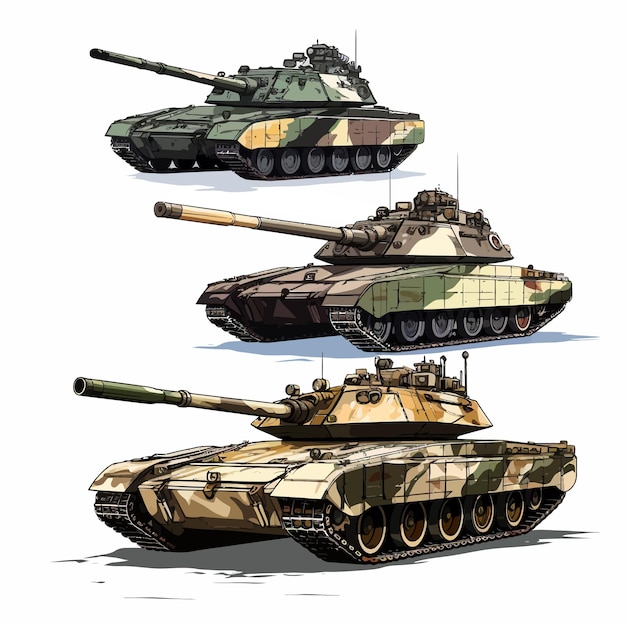 combat tanks vector