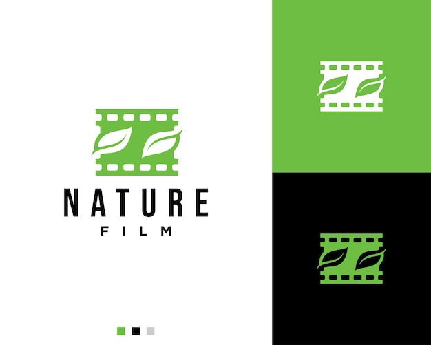 Combinatie van logo-ontwerp voor natuurfilm