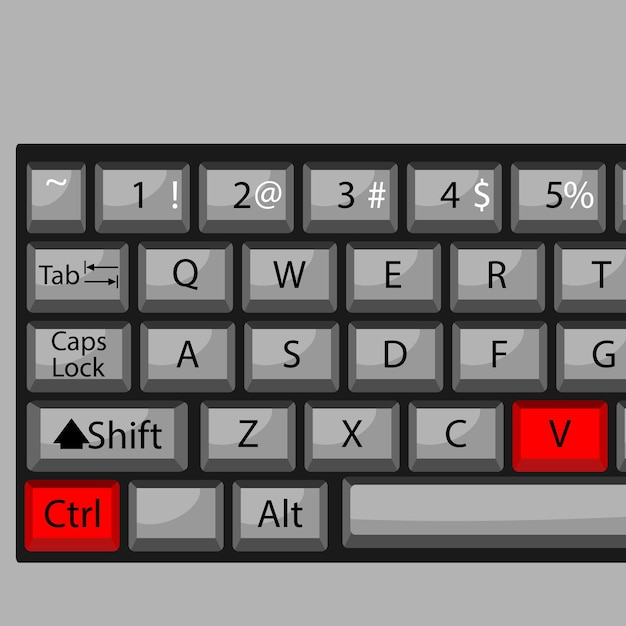 Combination of buttons to paste