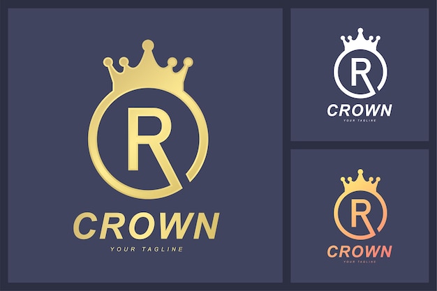 The combination of the letter R logo and the crown symbol.