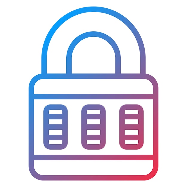 Vector combination lock icon vector image can be used for locksmith