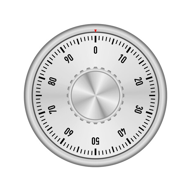 Vector combination lock safe on white background vector illustration