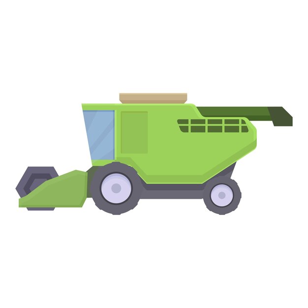 Combine harvester agriculture icon cartoon vector Machine heavy Rural industry