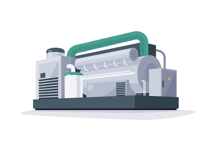 Vector combined heat and power plant system cogeneration unit