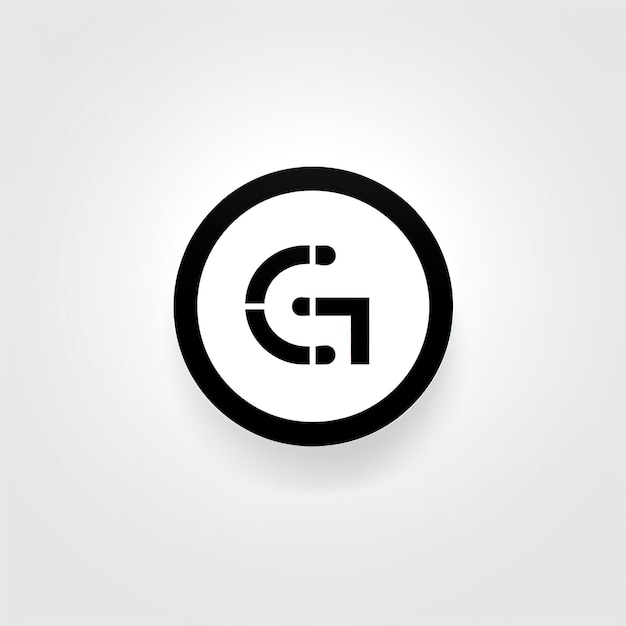 combineer letter GM GM minimalistische witte achtergrond