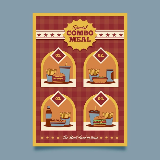 Combo meals - poster template