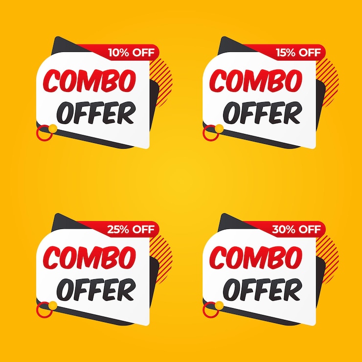 Vector combo offer discount banner design