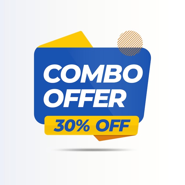 Combo offer up to 30 percent off label design