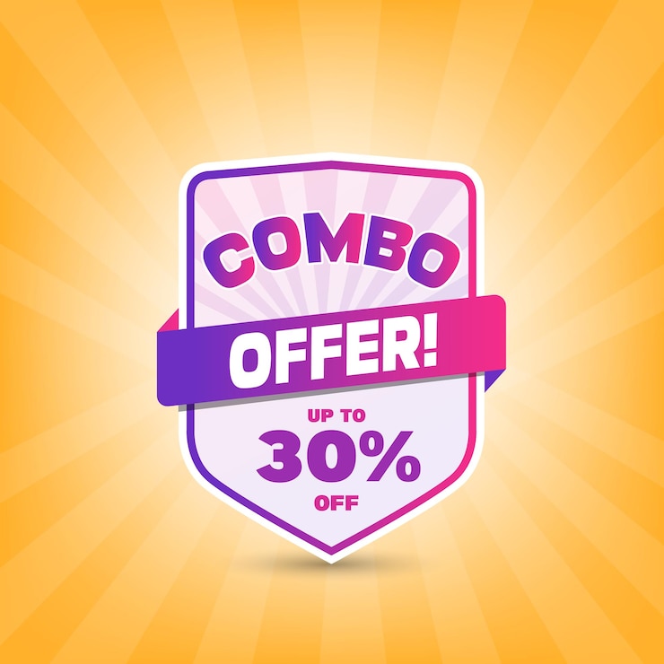 Vector combo offer vector icon and badge design