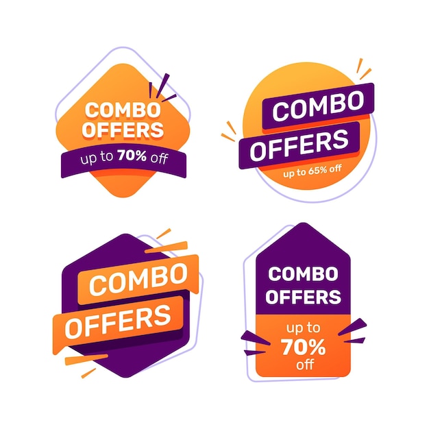 Combo offers labels collection