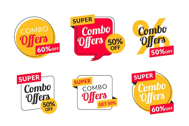 Combo offers labels collection