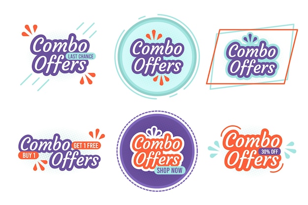 Combo offers labels pack