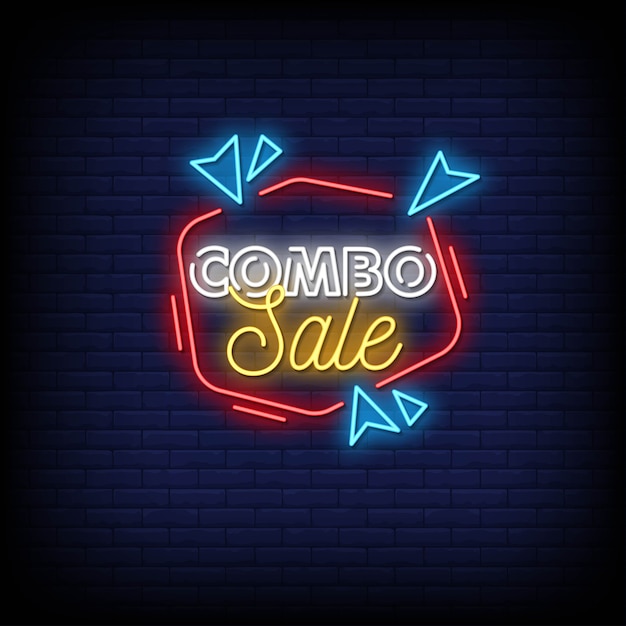 Combo sale neon signs style text