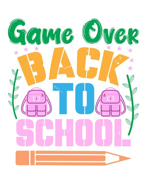 Vector come on back to school t shirt design