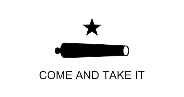 Приди и возьми флаг Техаса векторное изображение