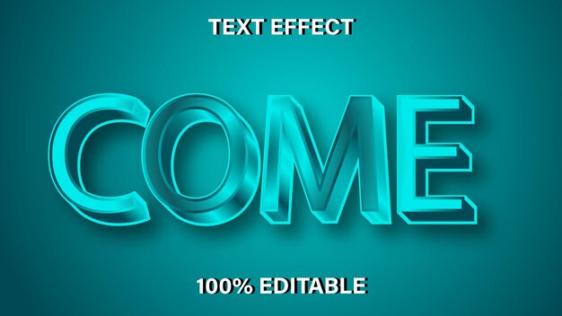 Come text effect editable war and hero text style