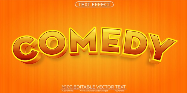 Vector comedy editable and scalable text effect