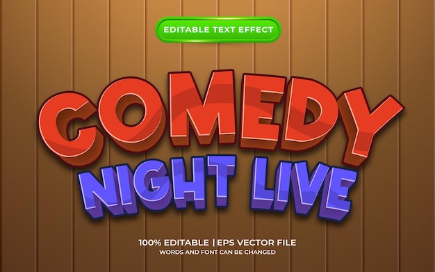 Comedy night live teksteffect