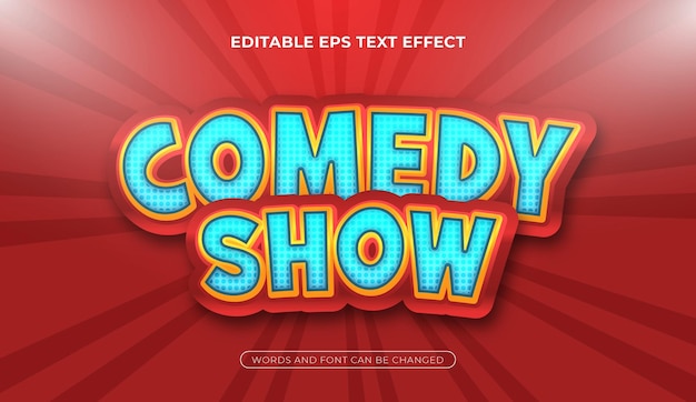 Comedy show 3d style text effect