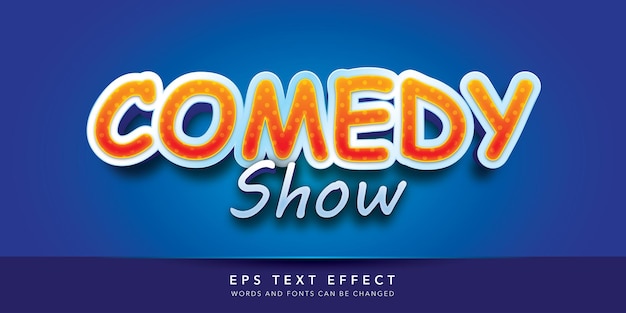 Comedy show editable text effect