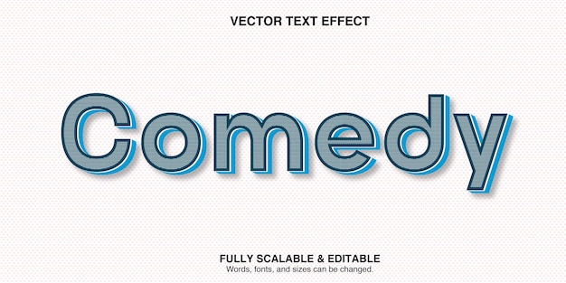 Comedy text effect editable and soft text style