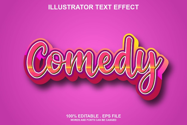 comedy text effect editable