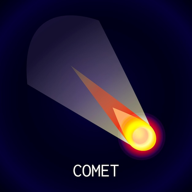 Вектор Икона кометы карикатура на икону вектора кометы для веб-дизайна