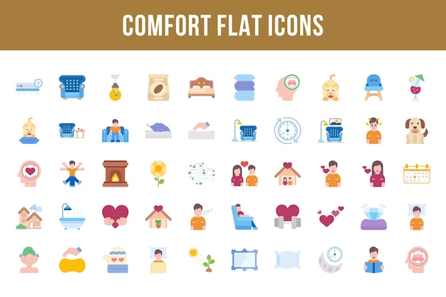 Comfort Flat Multicolor Icons