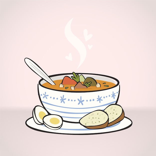 Vector comfort food concept