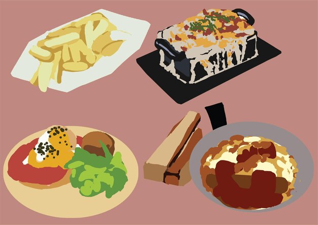 Vector comfort food vector art