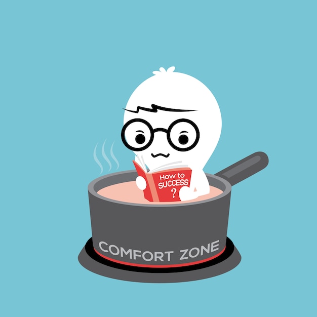 Vector comfort zone cartoon illustration