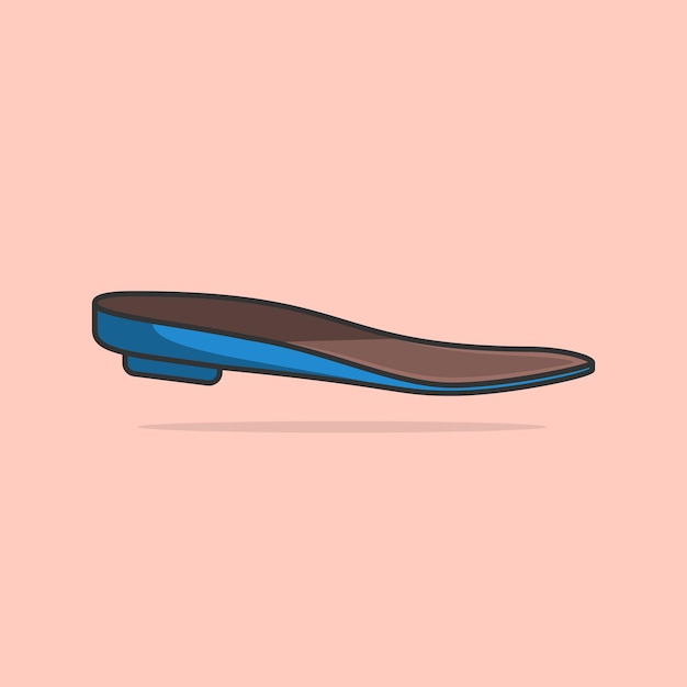 Comfortabele schoenen boog ondersteuning inlegzolen vector illustratie