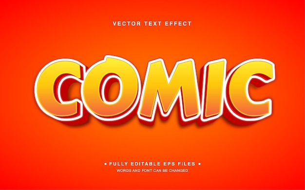 Comic 3D Editable Text Effect