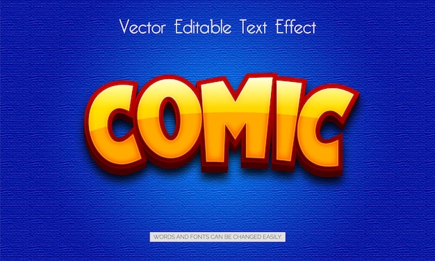 Comic 3d editable text style effect