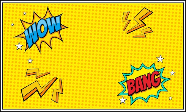 Vector comic blank background with speech bubble