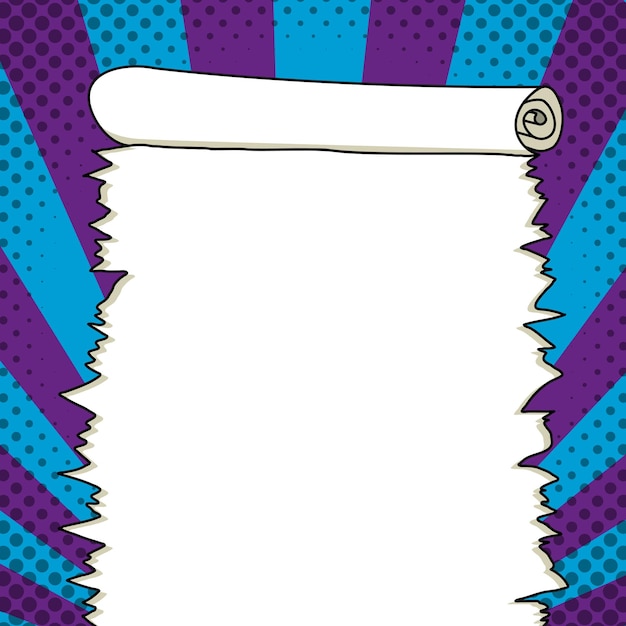 Vector comic blank speech bubble with copy space and colorful doodles design of empty template in explosion framework representing social media messaging and connecting