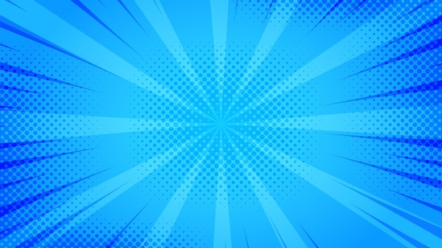 Vector comic blue abstract background