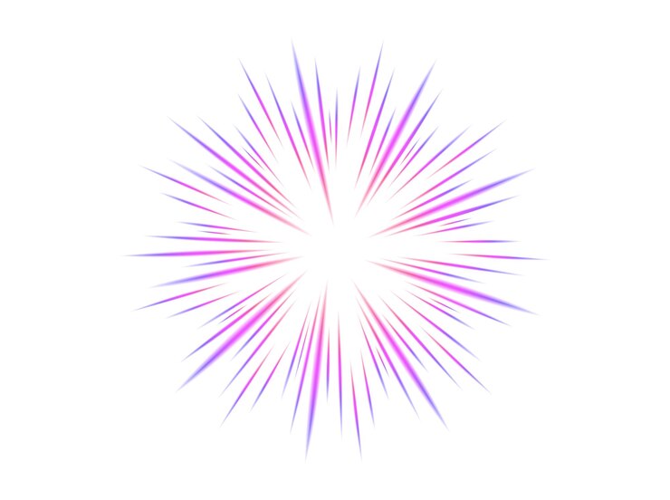 Vector comic blur rainbow motion lines with radial focus for high energy effects vector graphic high speed