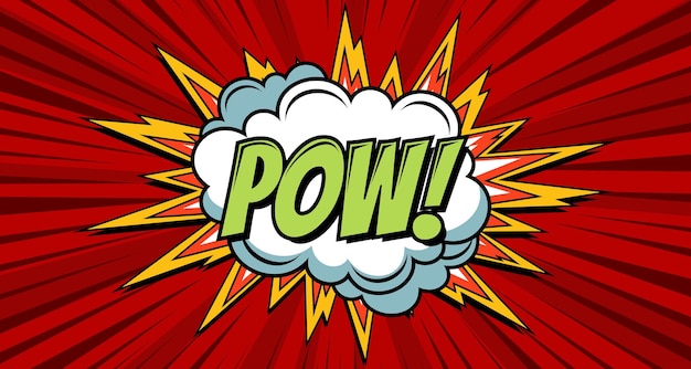 Comic Book Action Een gedurfde POW explosie