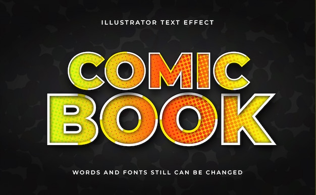 Vector comic book bewerkbaar teksteffect