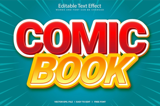 Comic book bewerkbaar teksteffect