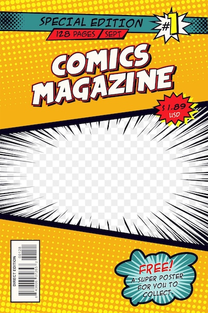 Vector comic book cover vector art