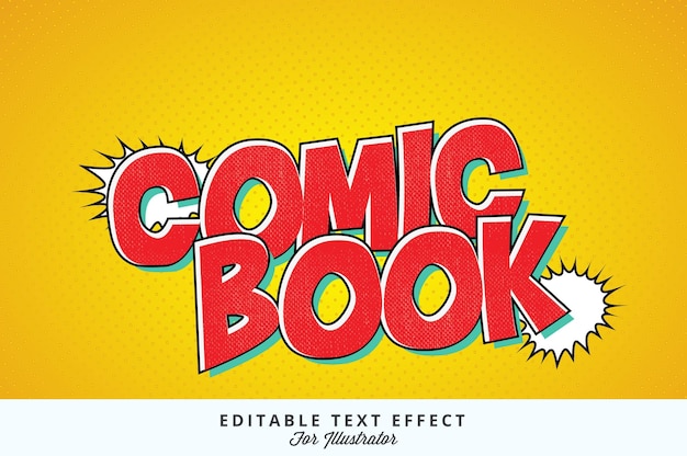 Comic book editable text effects for illustrator