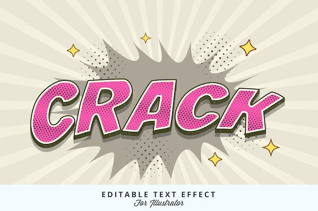 Comic Book Editable Text Effects for Illustrator