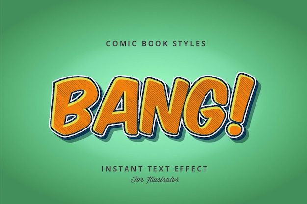 Comic Book Editable Text Effects for Illustrator