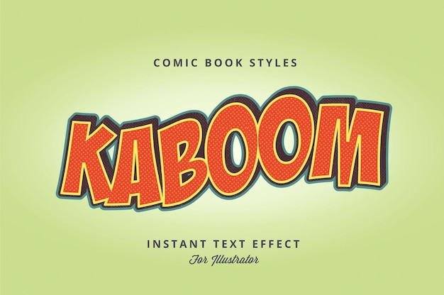 Comic Book Editable Text Effects for Illustrator